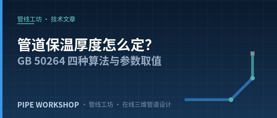 管道保温厚度怎么定？GB 50264 的四种算法与参数取值